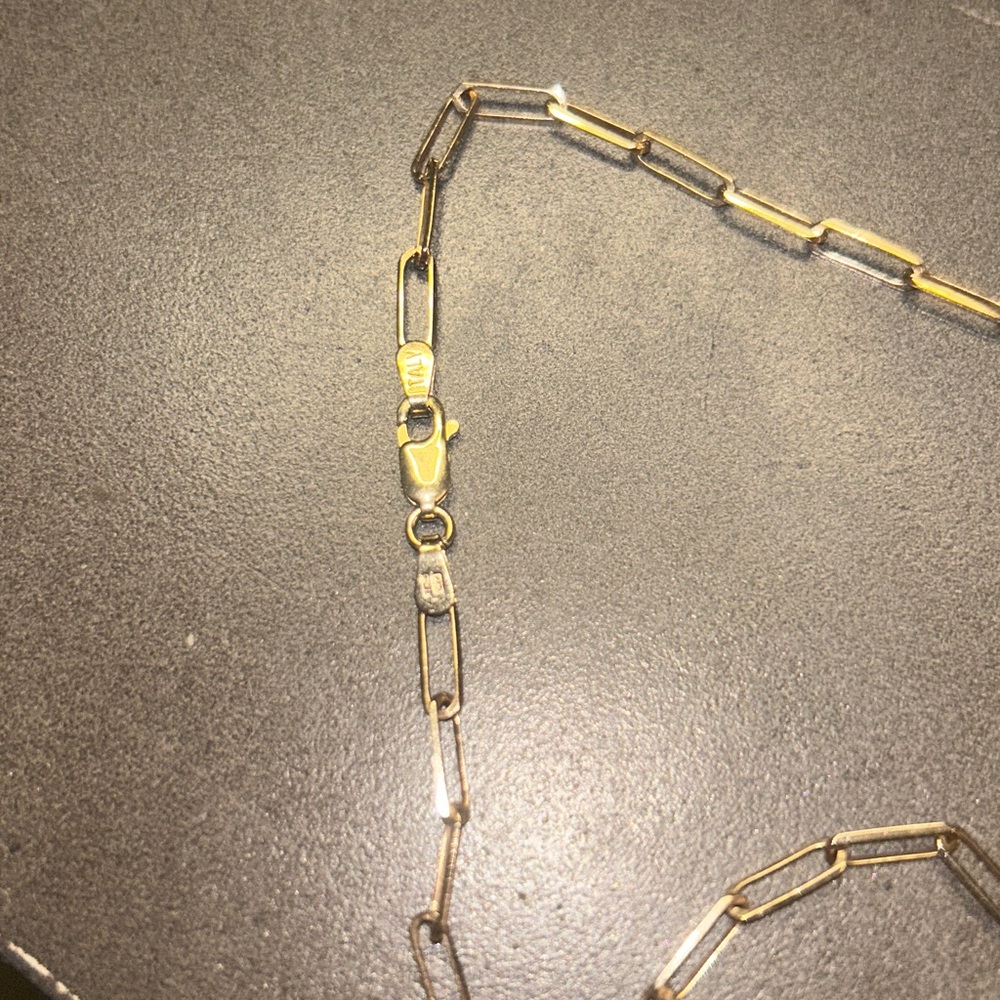 18 K Gold Paperclip Chain Necklace - Women's Jewelry (6.18 grams)💛 - Picture 10 of 14